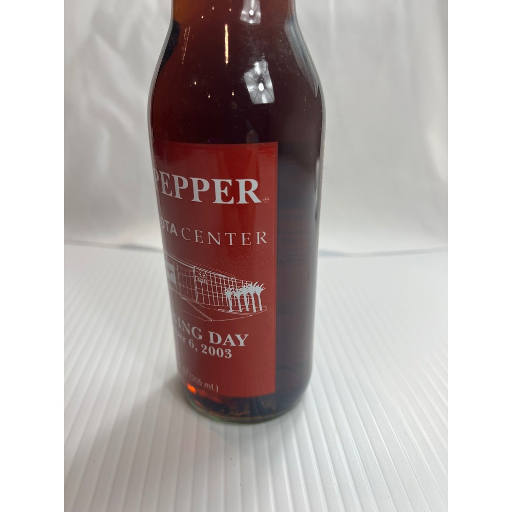 Dr Pepper Toyota Center Houston Opening Day Commemorative Bottle Oct 6 2003 12oz - Picture 3 of 4